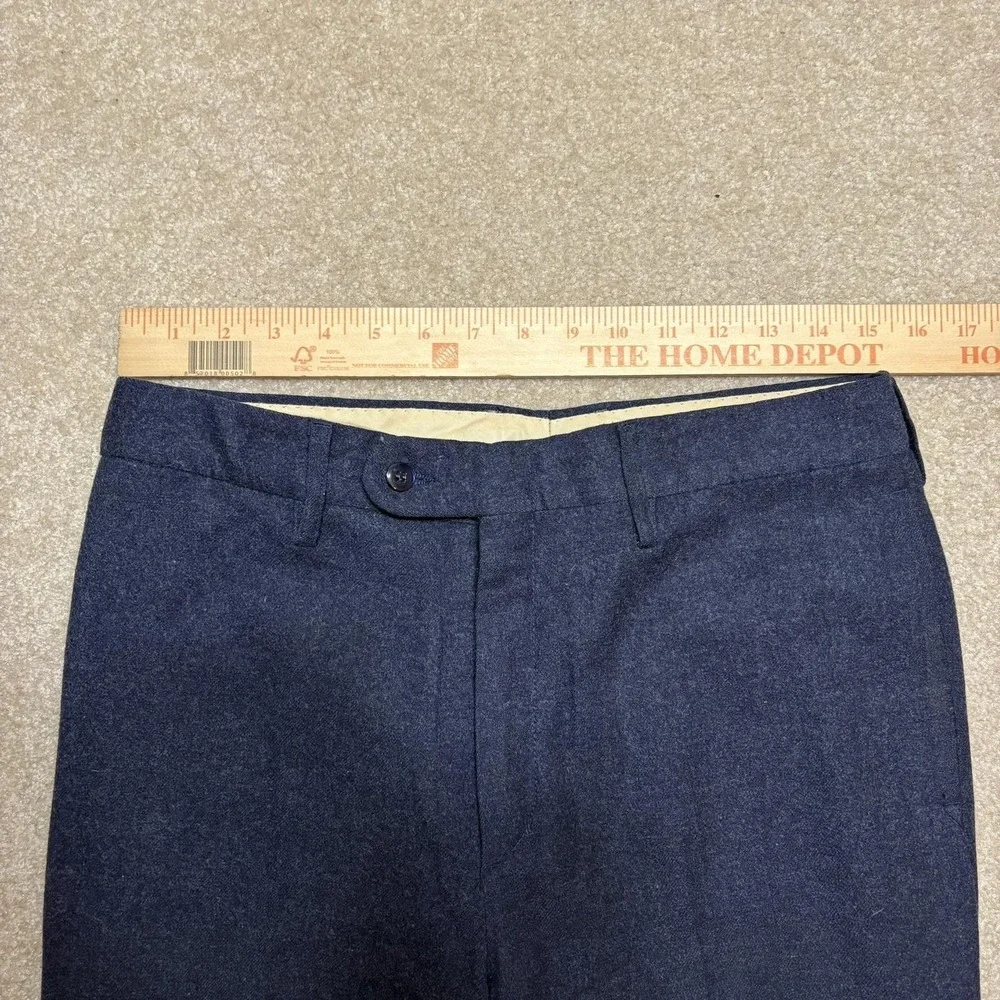Vtg Yves Saint Laurent Pants Mens 31x30 Navy Wool Pleated Dress Talon 70s‎ 80s